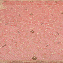 Load image into Gallery viewer, Sanskriti Vintage Heavy Dupatta Net Mesh Red Hand Beaded Zardozi Stole
