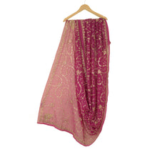 Load image into Gallery viewer, Sanskriti Vintage Purple Heavy Dupatta Pure Georgette Silk Hand Beaded Stole
