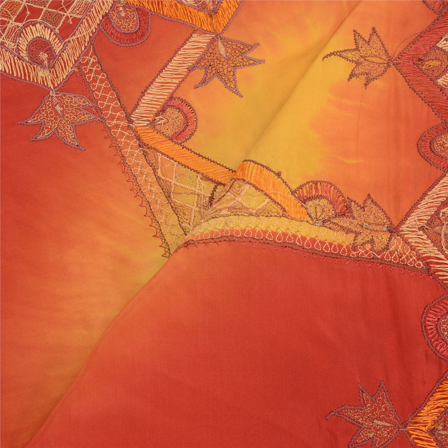 Sanskriti Vintage Heavy Party Dupatta 100% Pure Silk Hand Beaded Scarves/Stole