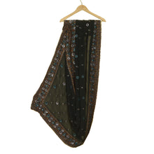 Load image into Gallery viewer, Sanskriti Vintage Black Long Dupatta/Stole Pure Georgette Silk Hand Beaded Veil
