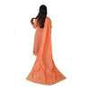Sanskriti Vintage Peach Dupatta Pure Silk Hand Beaded Zardozi Work Stole Scarves