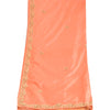 Sanskriti Vintage Peach Dupatta Pure Silk Hand Beaded Zardozi Work Stole Scarves