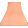 Sanskriti Vintage Peach Dupatta Pure Satin Silk Hand Embroidered Wrap Stole