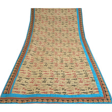 Load image into Gallery viewer, Sanskriti Vintage Dupatta Ivory Long Stole Pure Handloom Silk Embroidered Veil
