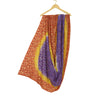 Sanskriti Vintage Multicolor Long Dupatta Stole Net Mesh Hand Beaded Woven