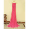Sanskriti Vintage Hot Pink Dupatta 100% Pure Crepe Silk Hand Beaded Wrap Stole