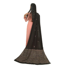 Load image into Gallery viewer, Sanskriti Vintage Black Dupatta 100% Pure Silk Hand Beaded Woven Party Stole
