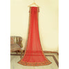 Sanskriti Vintage Red Dupatta Pure Georgette Silk Hand Beaded Wedding Stole