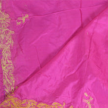 Load image into Gallery viewer, Sanskriti Vintage Magenta Long Dupatta Stole Pure Silk Hand Embroidered Scarves
