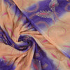 Sanskriti Vintage Long Peach/Purple Dupatta/Stole Pure Chiffon Silk Hand Beaded