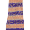 Sanskriti Vintage Long Peach/Purple Dupatta/Stole Pure Chiffon Silk Hand Beaded