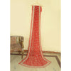 Sanskriti Vintage Long Red Dupatta/Stole Pure Georgette Silk Hand Beaded Veil