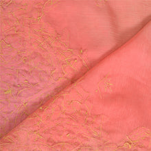 Load image into Gallery viewer, Sanskriti Vintage Long Dupatta Stole Art Silk Peach Hand Embroidered Zardozi
