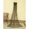 Sanskriti Vintage Black Long Dupatta Stole Net Mesh Veil Hand Beaded Scarves