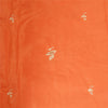 Sanskriti Vintage Long Dupatta Stole Pure Silk Orange Hand Embroidered Zardozi