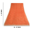 Sanskriti Vintage Long Dupatta Stole Pure Silk Orange Hand Embroidered Zardozi