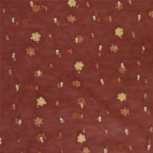 Load image into Gallery viewer, Sanskriti Vintage Dark Red Long Dupatta Stole Net Mesh Veil Hand Beaded Scarves
