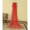 Sanskriti Vintage Red Dupatta Pure Georgette Silk Hand Beaded Party Wrap Stole