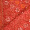 Sanskriti Vintage Red Dupatta Pure Georgette Silk Hand Beaded Party Wrap Stole