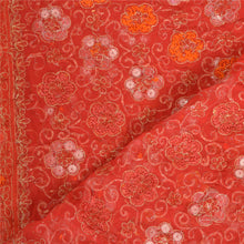 Load image into Gallery viewer, Sanskriti Vintage Red Dupatta Pure Georgette Silk Hand Beaded Party Wrap Stole
