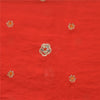 Sanskriti Vintage Red Dupatta Pure Georgette Silk Hand Beaded Party Wrap Stole