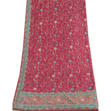 Load image into Gallery viewer, Sanskriti Vintage Pink Dupatta Pure Georgette Silk Hand Beaded Wedding Stole
