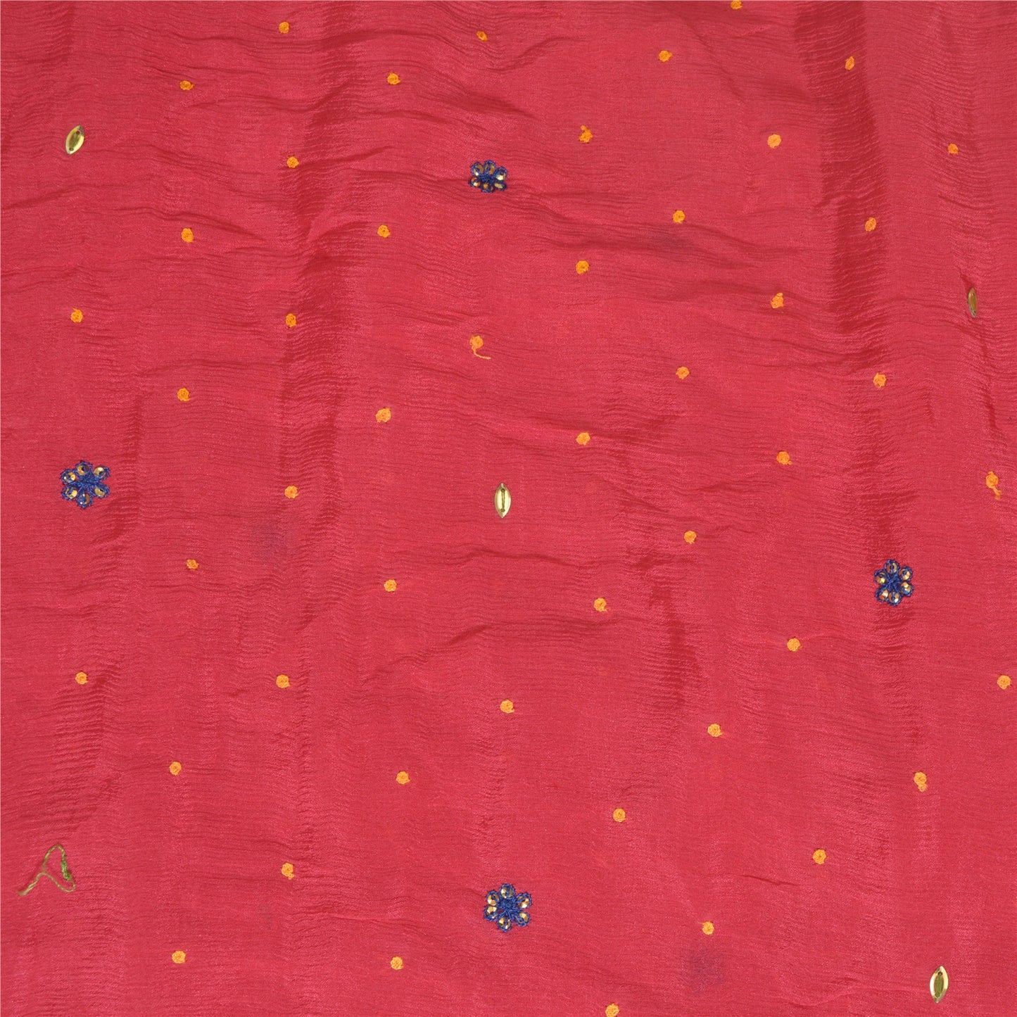 Sanskriti Vintage Long Dupatta Stole Pure Silk Pink Hand Beaded Wrap Scarves