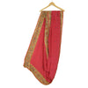 Sanskriti Vintage Long Dupatta Stole Pure Silk Pink Hand Beaded Wrap Scarves