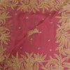 Sanskriti Vintage Long Pink Dupatta/Stole Pure Georgette Silk Hand Beaded Veil