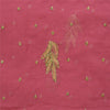 Sanskriti Vintage Long Pink Dupatta/Stole Pure Georgette Silk Hand Beaded Veil