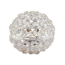 Load image into Gallery viewer, Sanskriti Silver Bowl of Fire- Crystal Bowl Votive with T Light Stand
