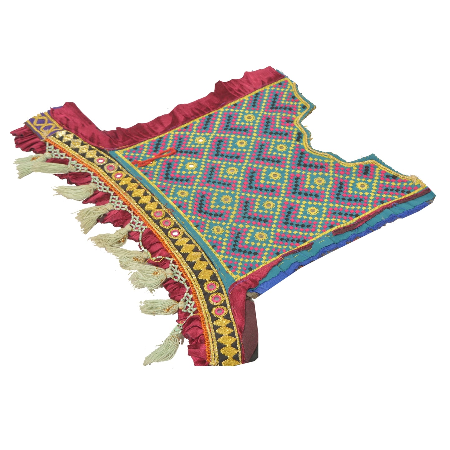 Sanskriti Vintage Pure Cotton Hand Embroidered Kutch Craft Dress Design Sustainable Fabric