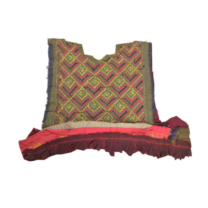 Sanskriti Vintage Pure Cotton Hand Embroidered Kutch Craft Dress Design Sustainable Fabric