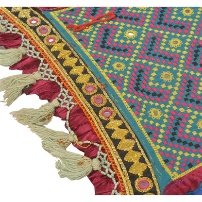 Sanskriti Vintage Pure Cotton Hand Embroidered Kutch Craft Dress Design Sustainable Fabric