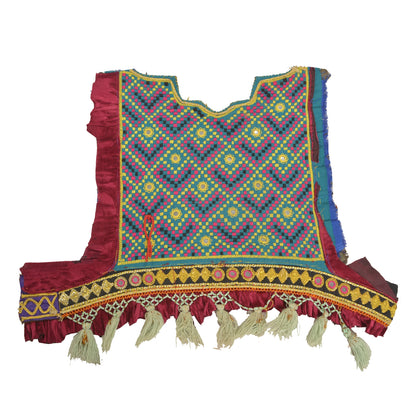Sanskriti Vintage Pure Cotton Hand Embroidered Kutch Craft Dress Design Sustainable Fabric