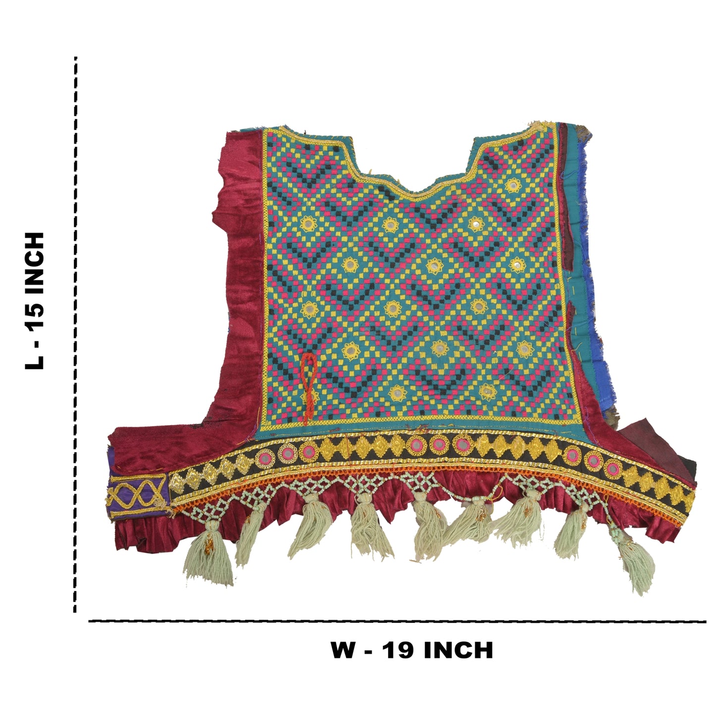 Sanskriti Vintage Pure Cotton Hand Embroidered Kutch Craft Dress Design Sustainable Fabric
