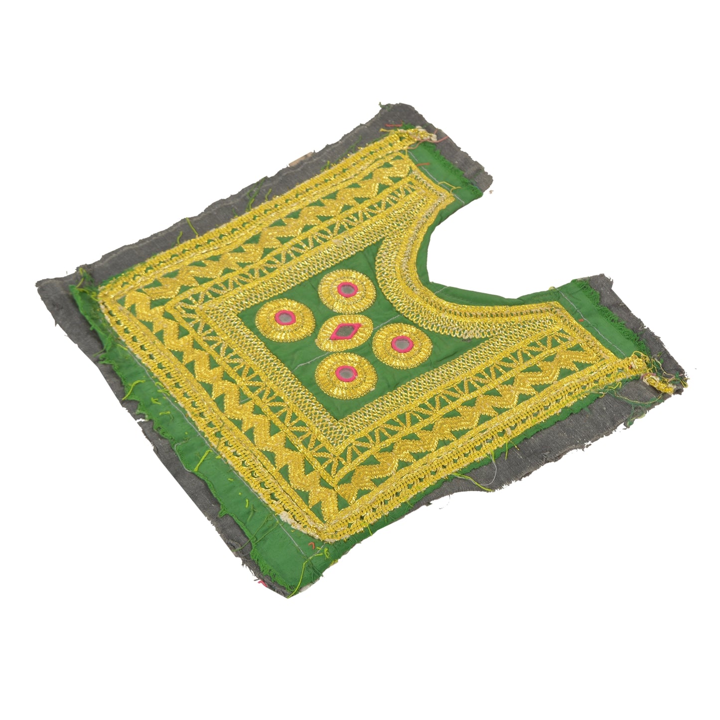 Sanskriti Vintage Pure Cotton Hand Embroidered Kutch Craft Dress Design Sustainable Fabric