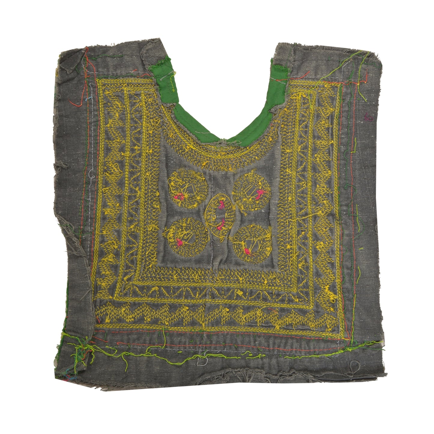 Sanskriti Vintage Pure Cotton Hand Embroidered Kutch Craft Dress Design Sustainable Fabric