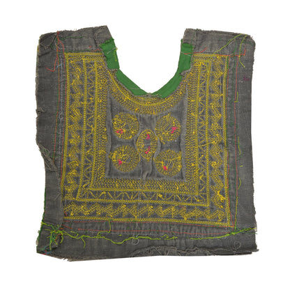 Sanskriti Vintage Pure Cotton Hand Embroidered Kutch Craft Dress Design Sustainable Fabric
