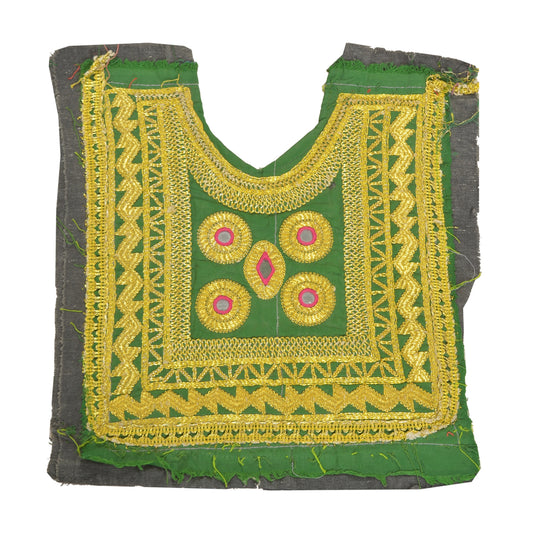 Sanskriti Vintage Pure Cotton Hand Embroidered Kutch Craft Dress Design Sustainable Fabric
