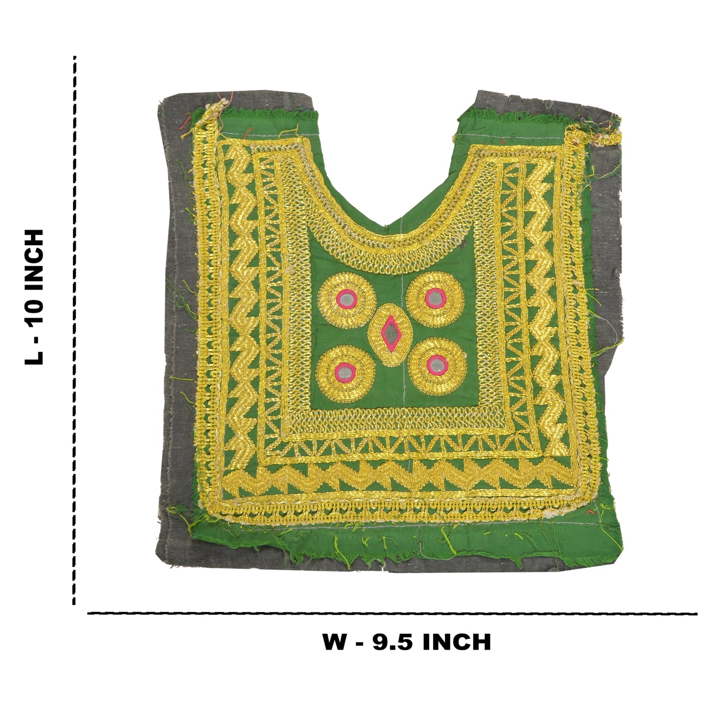 Sanskriti Vintage Pure Cotton Hand Embroidered Kutch Craft Dress Design Sustainable Fabric