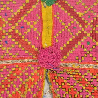 Sanskriti Vintage Pure Cotton Hand Embroidered Kutch Craft Dress Design Sustainable Fabric