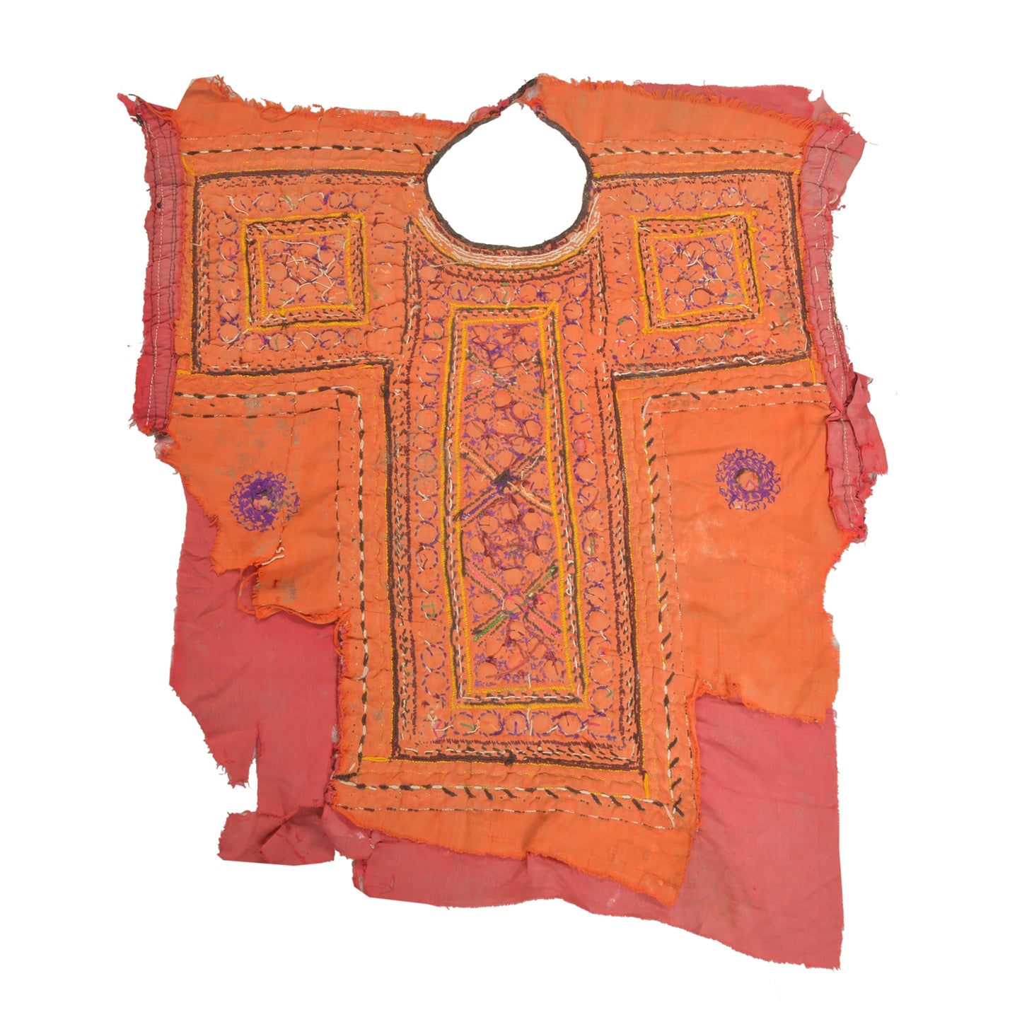 Sanskriti Vintage Pure Cotton Hand Embroidered Kutch Craft Dress Design Sustainable Fabric