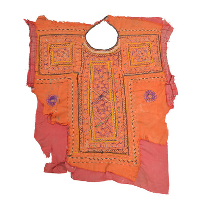 Sanskriti Vintage Pure Cotton Hand Embroidered Kutch Craft Dress Design Sustainable Fabric