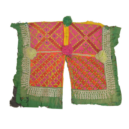 Sanskriti Vintage Pure Cotton Hand Embroidered Kutch Craft Dress Design Sustainable Fabric