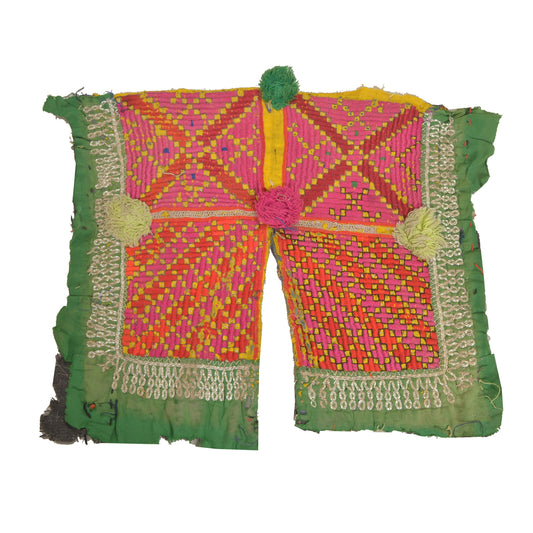 Sanskriti Vintage Pure Cotton Hand Embroidered Kutch Craft Dress Design Sustainable Fabric