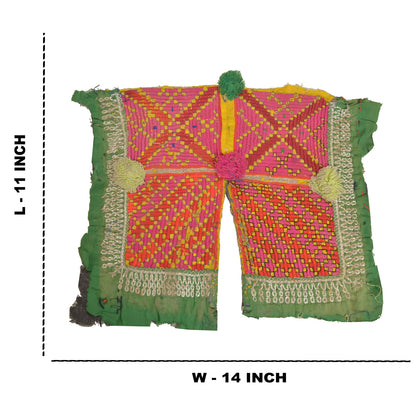 Sanskriti Vintage Pure Cotton Hand Embroidered Kutch Craft Dress Design Sustainable Fabric