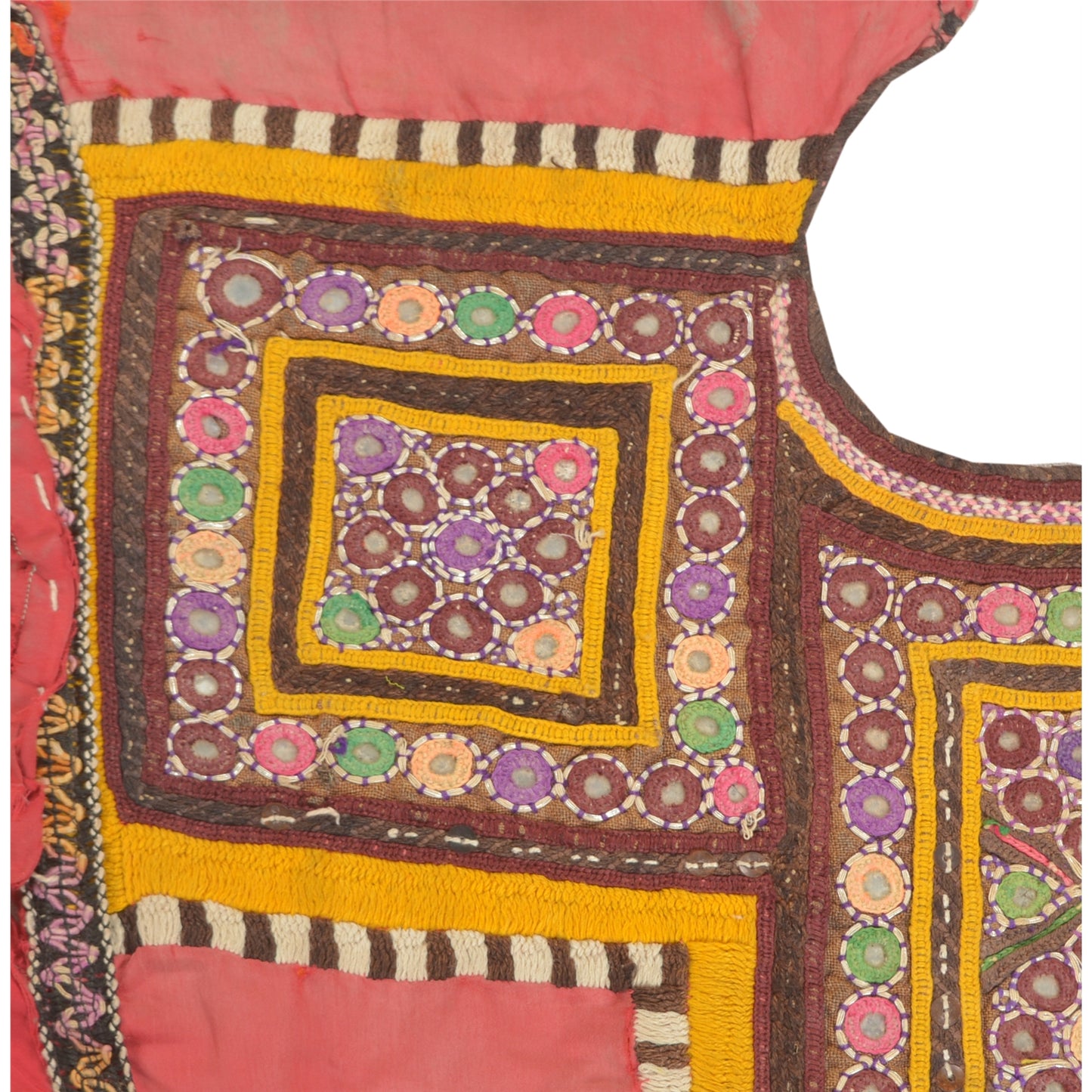 Sanskriti Vintage Pure Cotton Hand Embroidered Kutch Craft Dress Design Sustainable Fabric