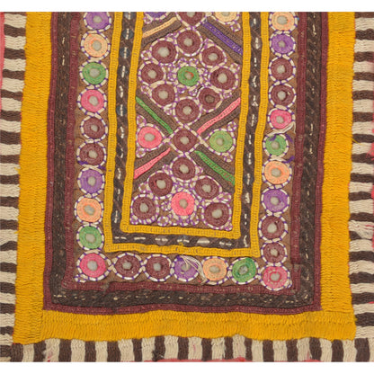 Sanskriti Vintage Pure Cotton Hand Embroidered Kutch Craft Dress Design Sustainable Fabric