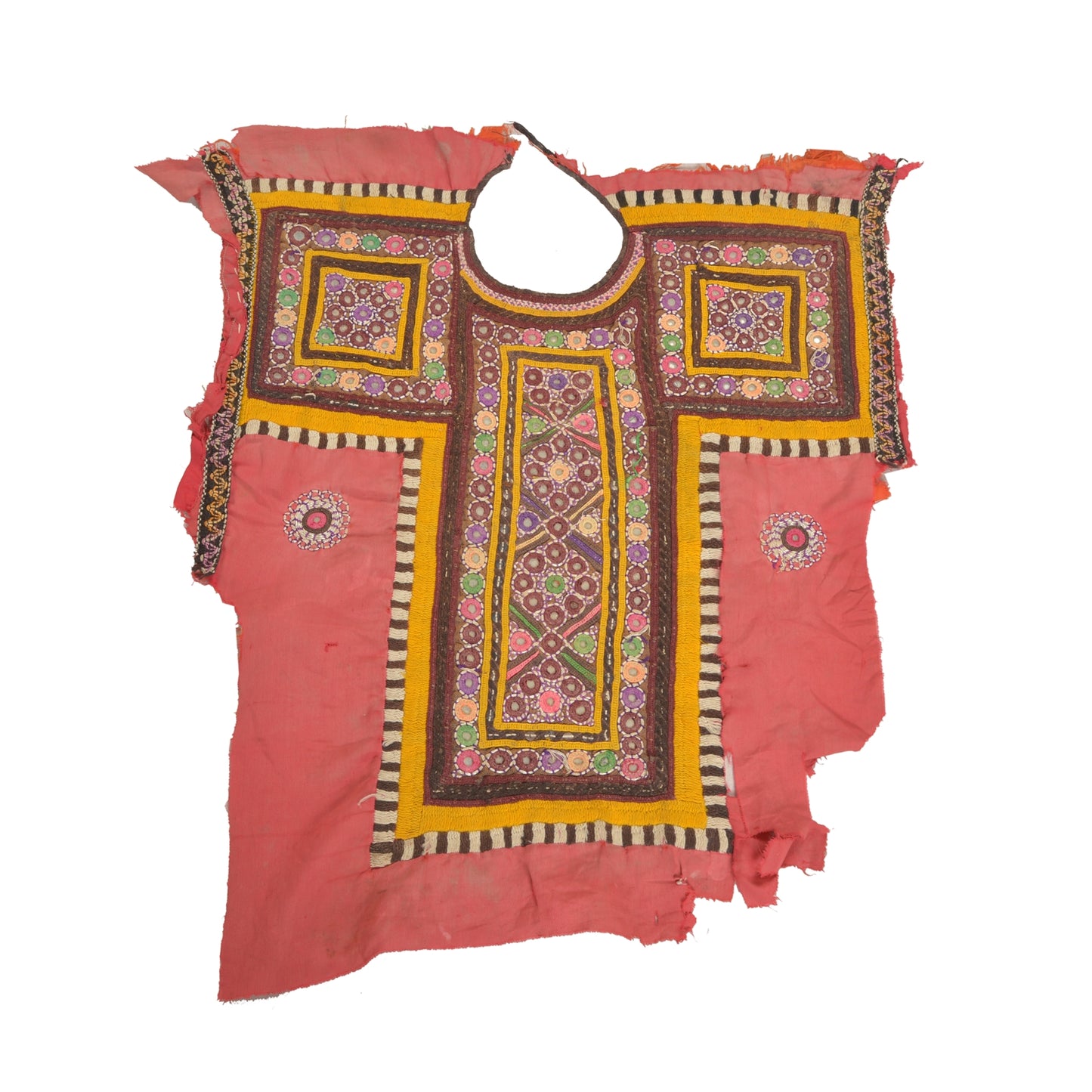 Sanskriti Vintage Pure Cotton Hand Embroidered Kutch Craft Dress Design Sustainable Fabric